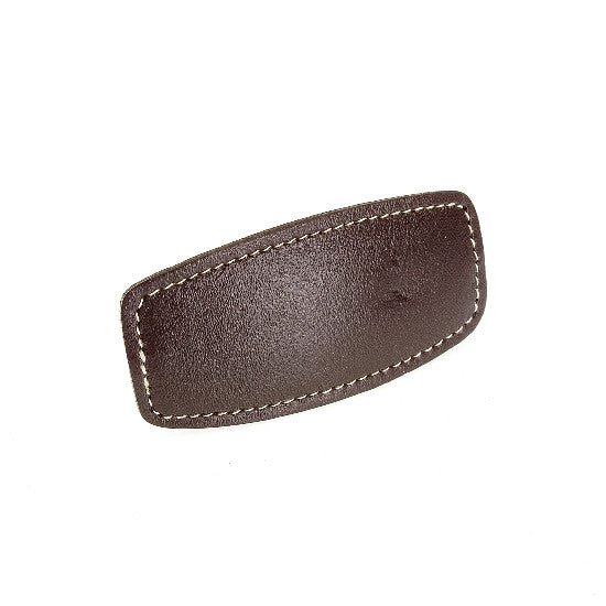 Sewn Genuine Leather Automatic Barrette   12121-1076