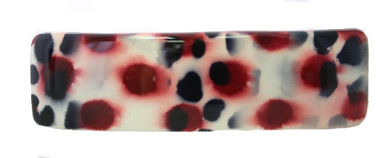 Spotted Rectangular Automatic Barrette 1218