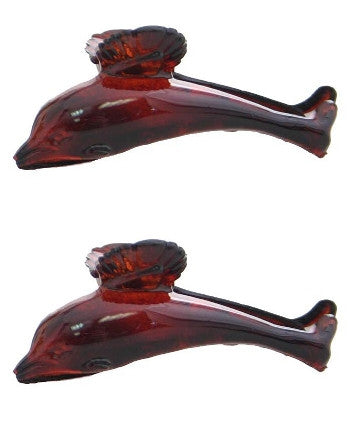 Mini Dolphin Hair Claws in Tortoise Shell (Pair) 1703-2