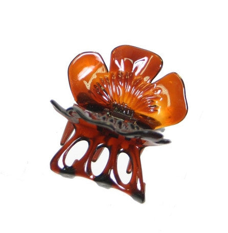 Rose Cover Hair Claw  Tortoise Shell 1745