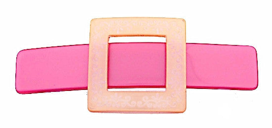 Engraved Buckle Automatic Barrette 2058