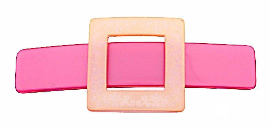 Engraved Buckle Automatic Barrette 1484-2058