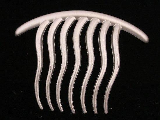 Wavy French Twist Hair Comb in Silver 2088