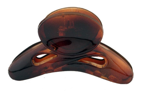 French Round Top Tortoise Shell Hair Claw 356