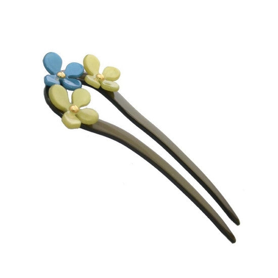 Chignon Hair Pin with Handmade Flowers 4964