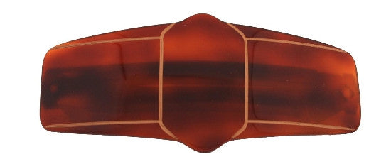 Deluxe Tortoise Shell Barrette With Gold Geometric 5072