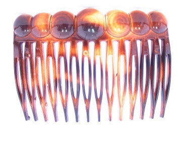 French Tortoise Shell Side Hair Combs w/ Decorative Balls 552