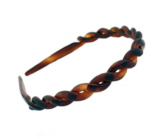 French Twist Headband in Tortoise Shell & Matte Shell 564