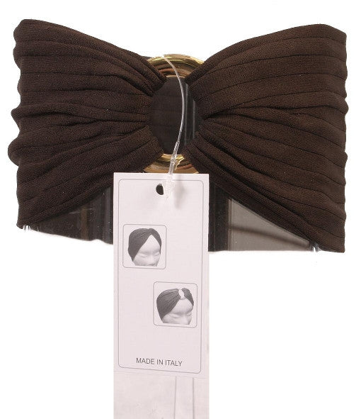 Gold & Brown Blend Stretch Buckle Headband 6157