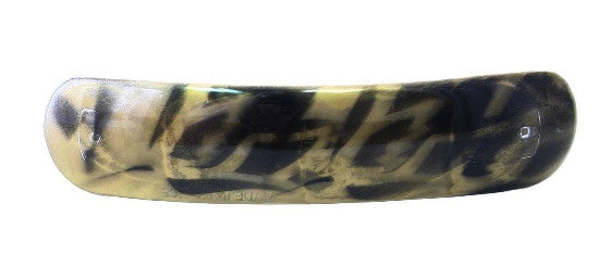 Large Oblong Black Gold Print  Barrette 12121-6906