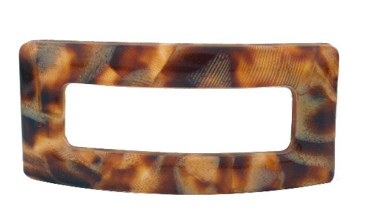 French Marble Rectangle Open Barrette 698