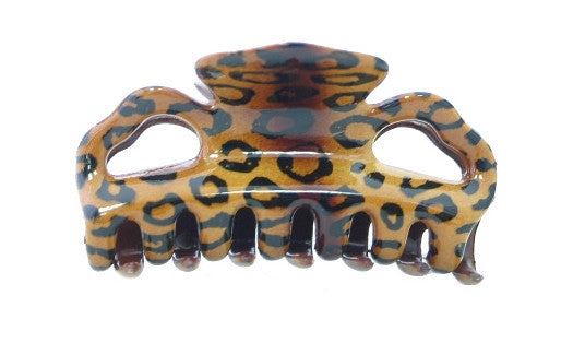 French Fashion Hair Claw With Leopard Design 754