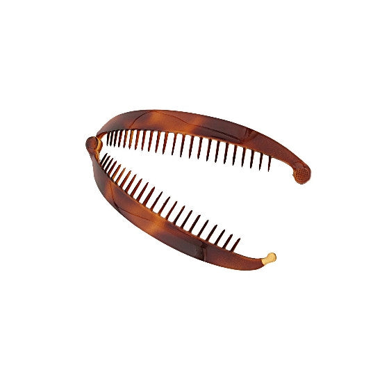 French Tortoise Shell Banana Clip with Ball Swivel-360   12121-879