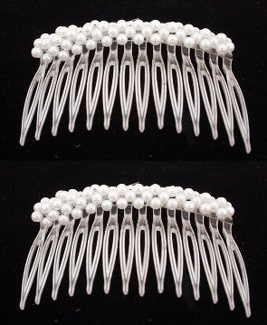 Pearl Side Hair Combs (pair) 9054-2