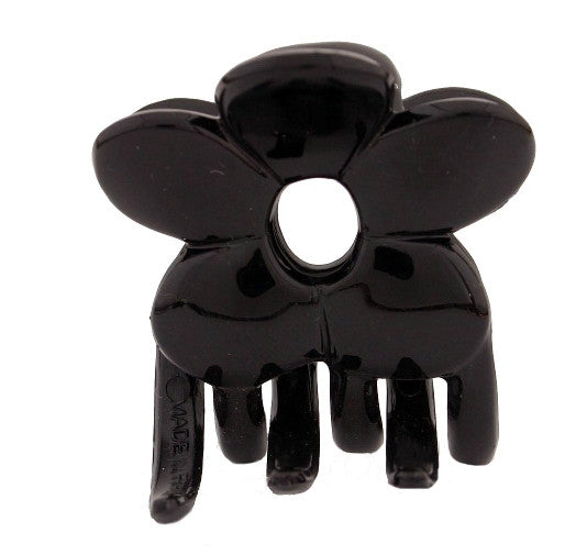 Flower Hair Claw Black 9483