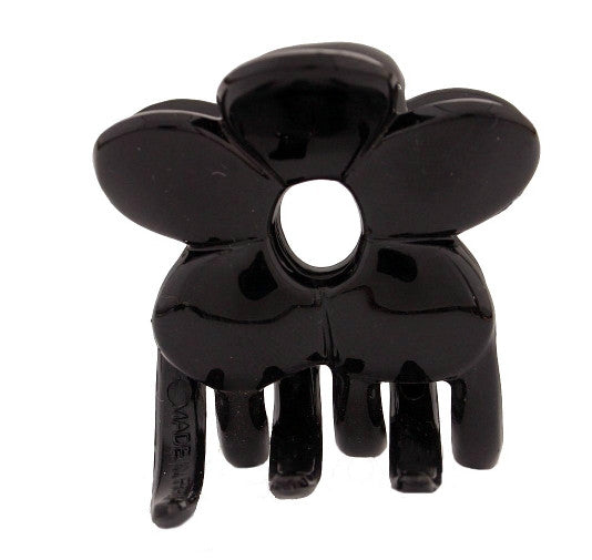 Small Flower Clamp Black Hair Claw   12121-9483