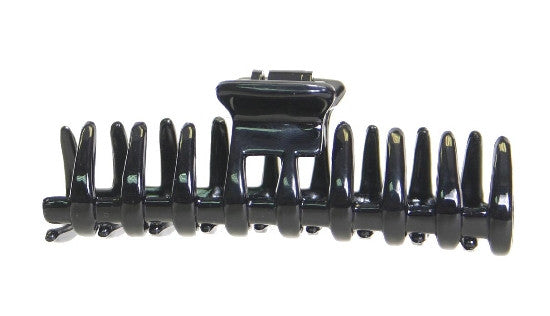 Flat Tubular Rake Hair Claw  Black 95003