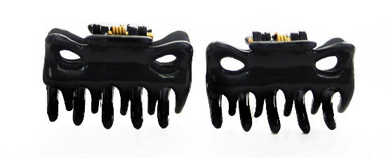 Extra Tiny French Hair Claws in Black (Pair) 9612-2