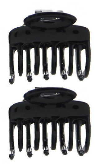 Patent Black Hair Claws - Oval Shaped (Pair) 9677-2