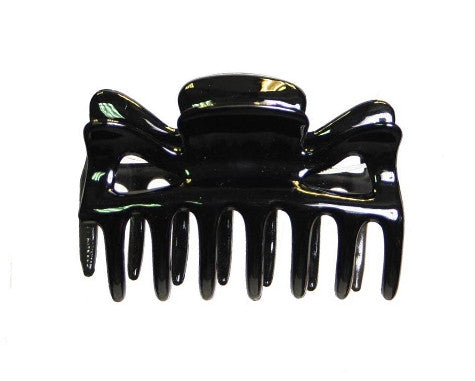 Small Basic Patent Cover Hair Claw Black 9744