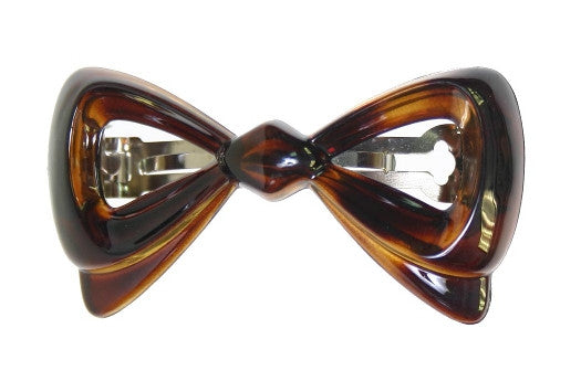 Cut-Out Bow Barrette Tortoise Shell 991